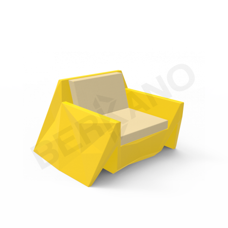 Кресло Quaro с подушками Yellow, Bone Brown