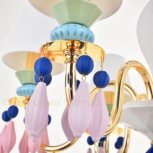 Люстра Cloyd LOTTIE-A C6 / Ø56 см- цветная керамика - золото (арт.11043) от интернет-магазина IDODOM.RU