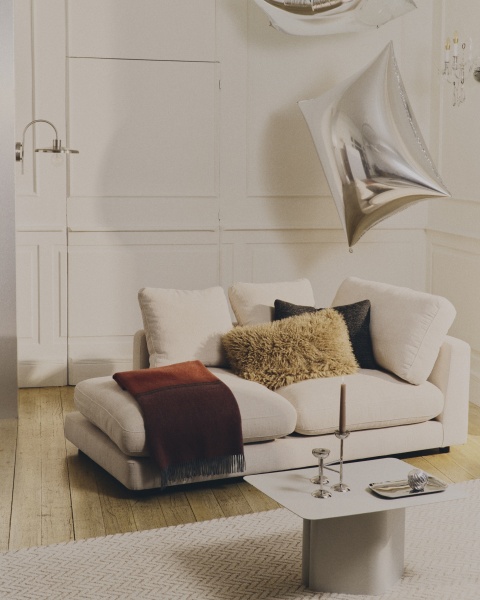 Gala Кушетка с левым подлокотником бежевая 193 х 105 см от интернет-магазина IDODOM.RU