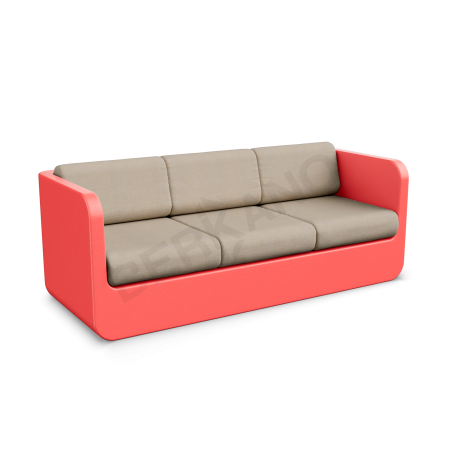 Диван Grace с подушками Chili Red, Bone Brown