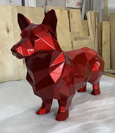 Корги.   Финиш: Окрашивание по каталогу цветов Rall. Цвет: Candy Red. от интернет-магазина IDODOM.RU