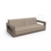 Диван Quarter lounge с подушками кофейного цвета, аксессуар молочного цвета