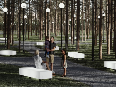 Скамейка Brick 60 Snow White Light от интернет-магазина IDODOM.RU