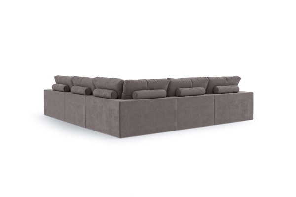 Диван Элизиум угловой 5 модулей - Эконом микровелюр