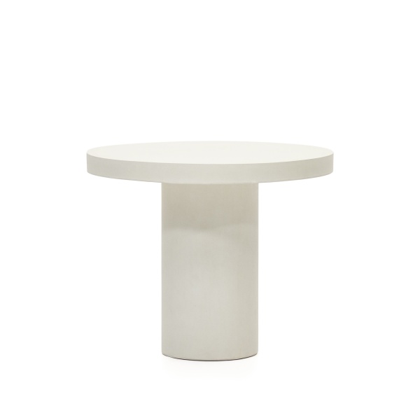Aiguablava Круглый стол из белого цемента Ø 90 см от интернет-магазина IDODOM.RU