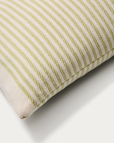 Чехол для подушки Lioris из хлопка в зеленую полоску 60 x 40 см от интернет-магазина IDODOM.RU