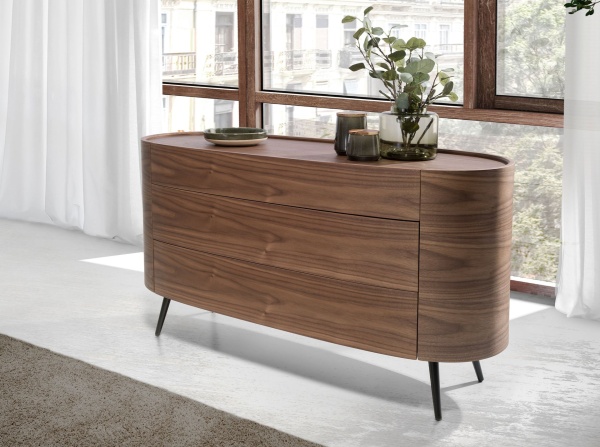 Комод AC2001DR /7075 овальный ореховый от интернет-магазина IDODOM.RU