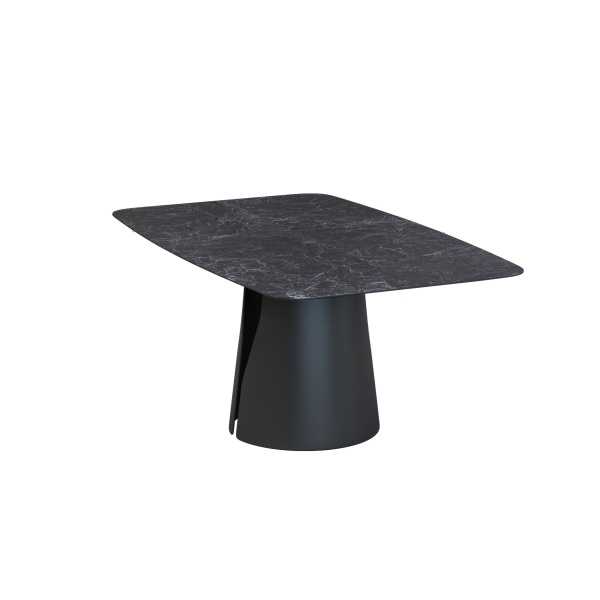 Стол овальный GIO 160, керамика матовая, черная от интернет-магазина IDODOM.RU