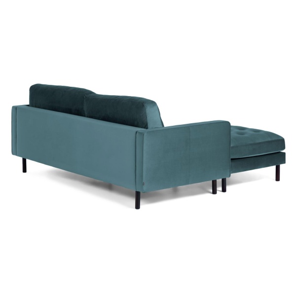 BOGART Диван 3-местный бирюзовый бархат с пуфом 222 cm от интернет-магазина IDODOM.RU