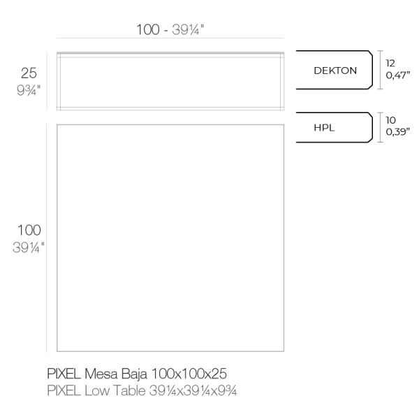 Столик Pixel 100x100x25 от интернет-магазина IDODOM.RU