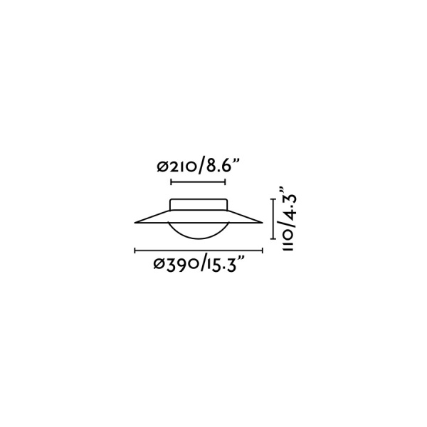 Плафон Side 15W золотой от интернет-магазина IDODOM.RU