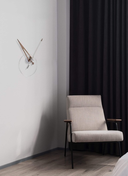 Настенные часы Cris N орех, белая стрелка от интернет-магазина IDODOM.RU