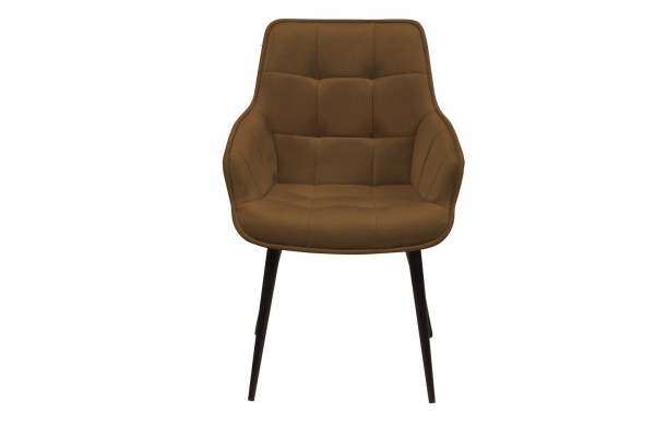 Стул с подлокотниками Capri, бархат коричневый 12 / опора конус от интернет-магазина IDODOM.RU