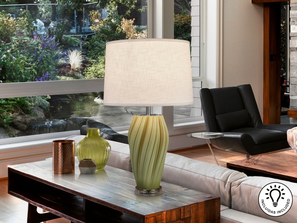 Salome Настольная лампа 1L зеленая керамика от интернет-магазина IDODOM.RU