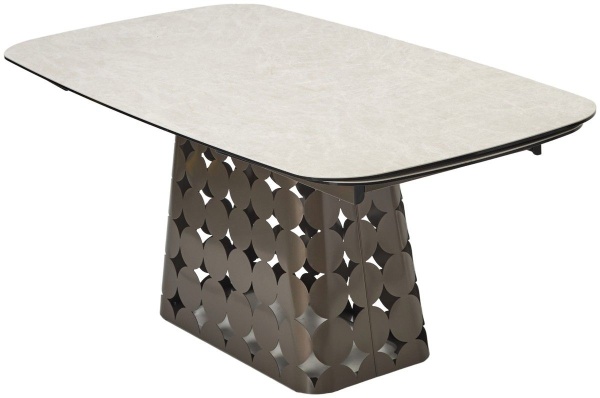 Стол обеденный Lorenzo (180+40+40) керамикая матовая бежевый от интернет-магазина IDODOM.RU