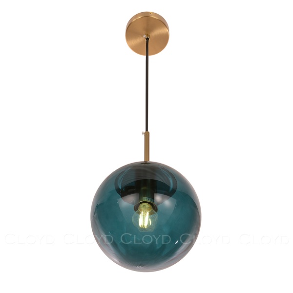 Подвесной светильник Cloyd BRINN-A P1 / Ø20 см - латунь - синий (арт.11422) от интернет-магазина IDODOM.RU
