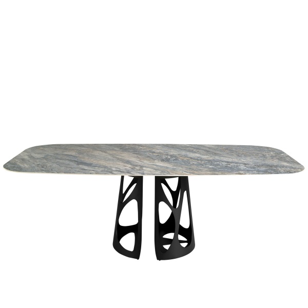 Овальный обеденный стол 1136/DT959 из мраморной керамики от интернет-магазина IDODOM.RU