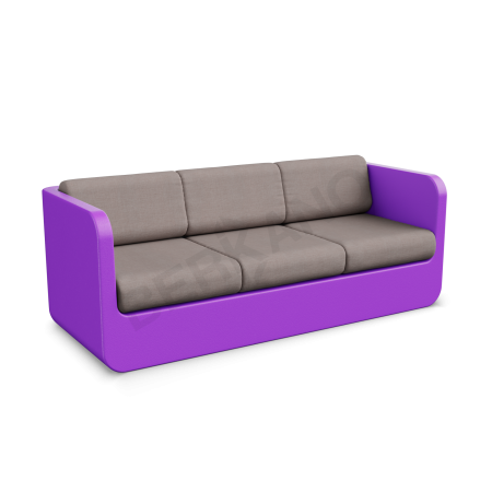 Диван Grace с подушками Deep Violet, Cappuccino