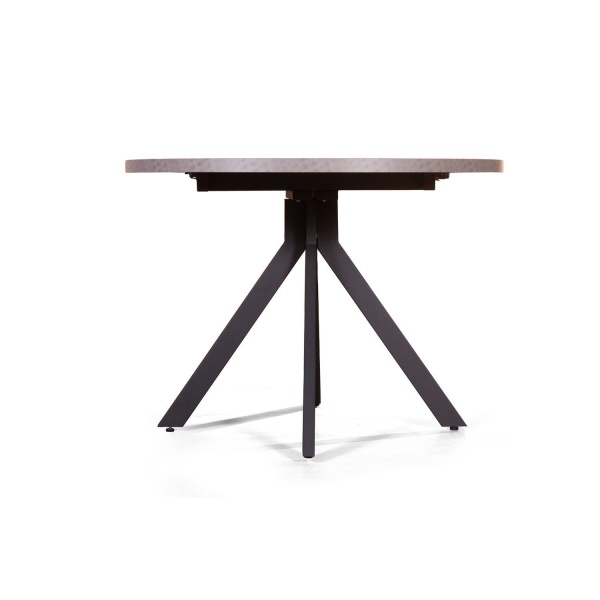 Стол круглый Corfu раздвижной  (100+40) камень темный от интернет-магазина IDODOM.RU