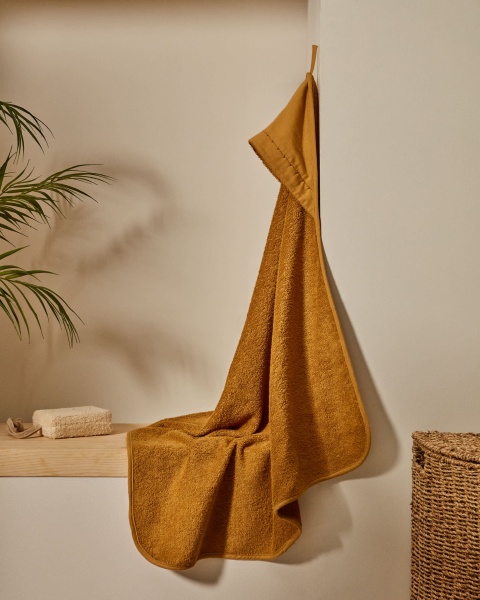 Deya baby towel cape in mustard cotton от интернет-магазина IDODOM.RU