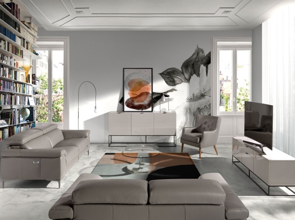 2-х местный диван 6121/5320-2P с обивкой из кожи и механизмом relax от интернет-магазина IDODOM.RU