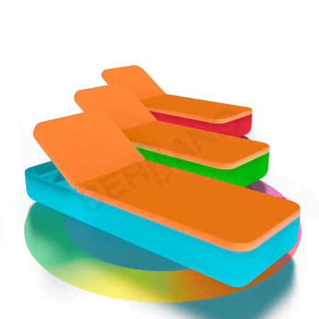 Шезлонг Grace Snow White RGB, Orange