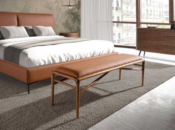 Банкетка 5112/BS19033 из коричневой экокожи от интернет-магазина IDODOM.RU