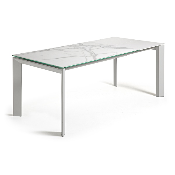 Стол Atta 160 (220) x90 керамика белый от интернет-магазина IDODOM.RU