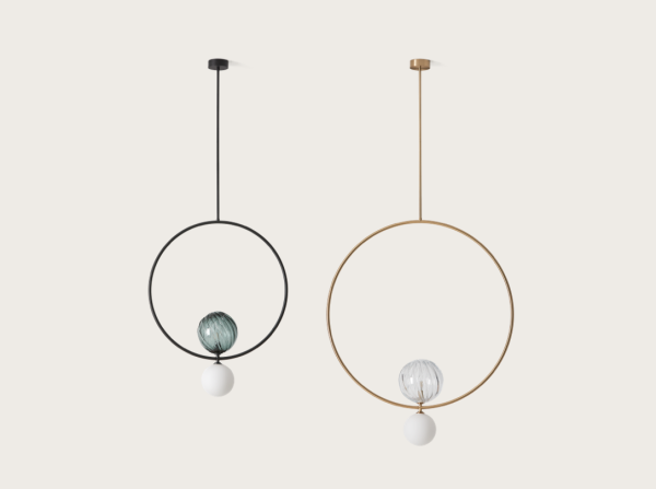 Подвесной светильник Level золотой 60 см, плафоны 1302/200/прозрачный, 1302/140/OPAL от интернет-магазина IDODOM.RU