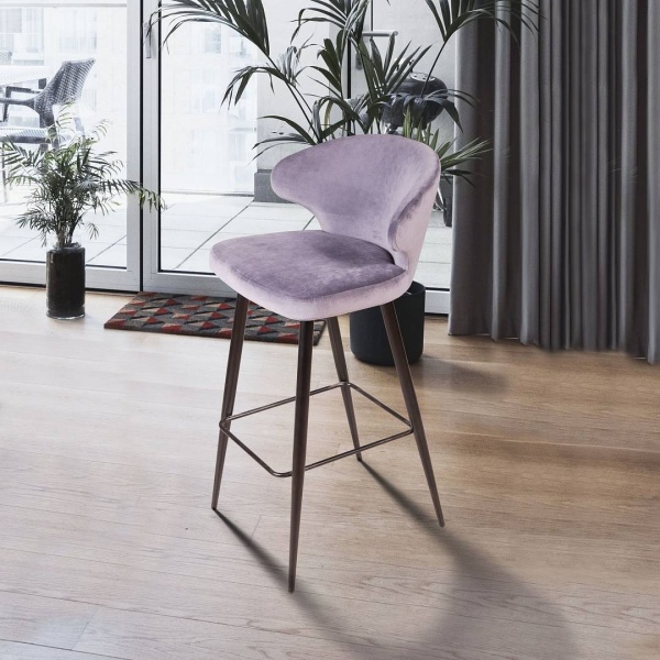 Стул барный Richard, бархат светло-серый 26 от интернет-магазина IDODOM.RU