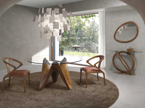 Консоль 3246/CON16171 из закаленного стекла и ореха от интернет-магазина IDODOM.RU