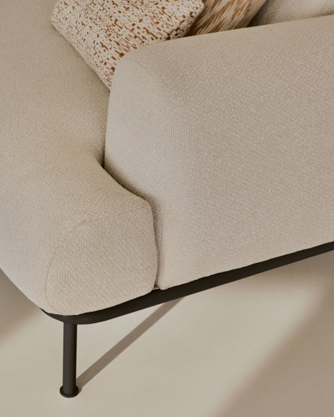 3-местный диван Aurum цвета экрю с откидывающимся подголовником от интернет-магазина IDODOM.RU