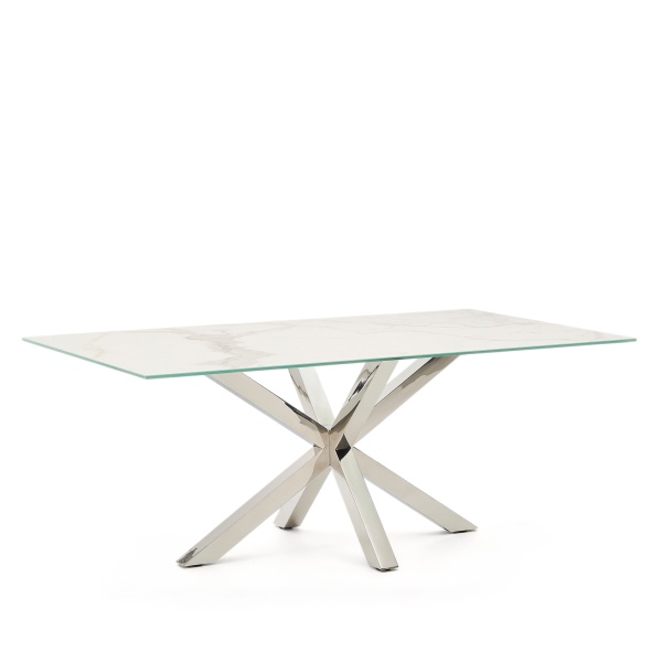 Стол Argo из керамики Iron Moss и ножками из нержавеющей стали 200 x 100 см от интернет-магазина IDODOM.RU