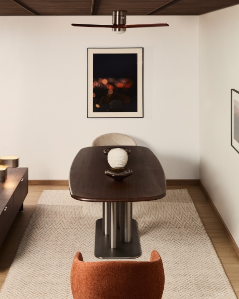 Стол Melvar из 100% орехового шпона с основанием из стали 180 x 100 от интернет-магазина IDODOM.RU