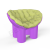 Кресло SLON Deep Violet, Green