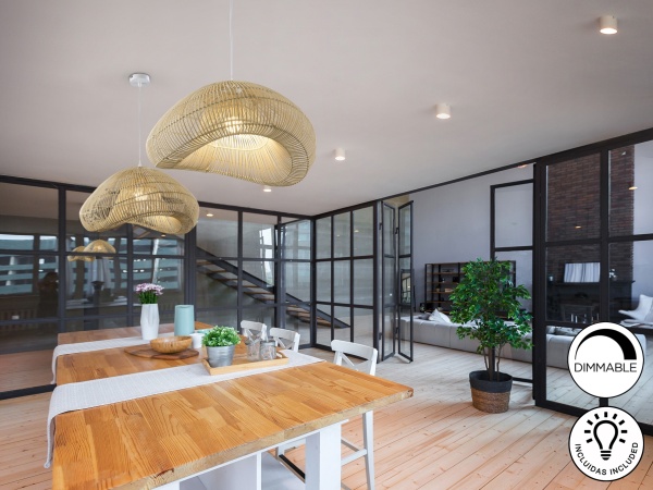 Подвесной светильник Sabah из натурального ротанга 55CM от интернет-магазина IDODOM.RU