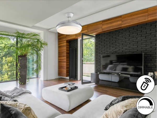 Venturi Потолочный вентилятор с освещением белый от интернет-магазина IDODOM.RU