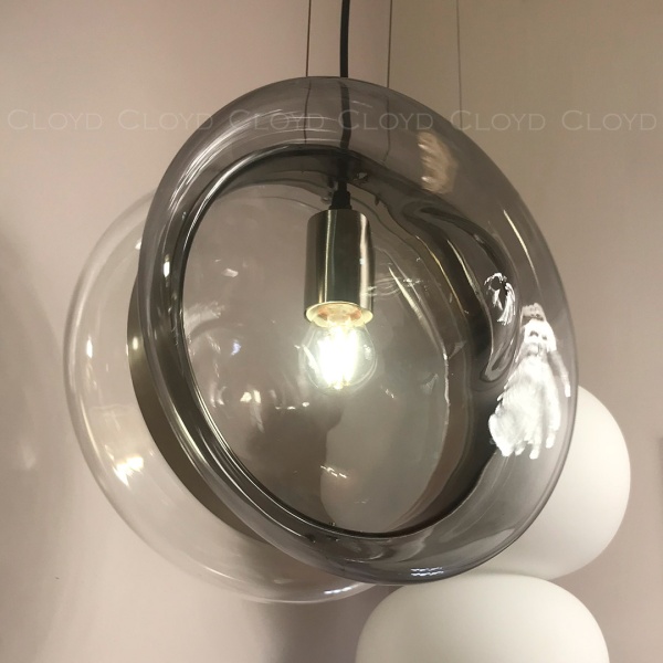 Подвесной светильник Cloyd EPICANTUS P1 / Ø28 см - никель - дымчатое стекло (арт.11355) от интернет-магазина IDODOM.RU