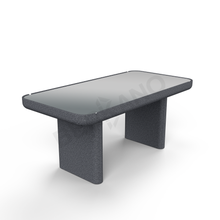Стол Grace большой со стеклом Black Granite