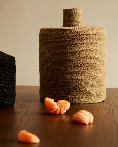 Ваза Salinas из натуральных волокон с натуральной отделкой 30 см от интернет-магазина IDODOM.RU