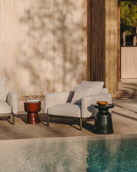 Садовое модульное кресло Sorells из алюминия с зеленой отделкой от интернет-магазина IDODOM.RU