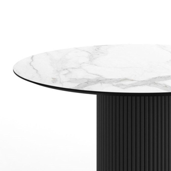 Стол круглый Nolan 100, керамика матовая, белая от интернет-магазина IDODOM.RU