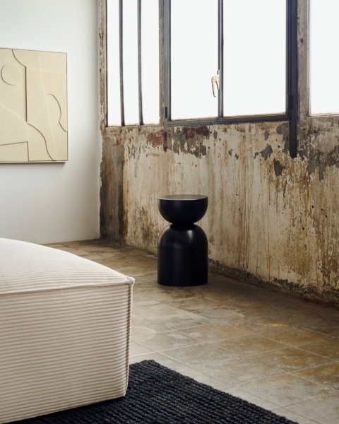 Rachel Приставной столик из металла с черной отделкой Ø 30,5 см от интернет-магазина IDODOM.RU