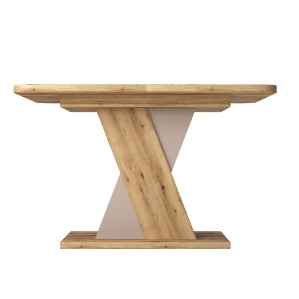 Стол раскладной Bruno (120+40) дуб эвок прибрежный/глиняный серый от интернет-магазина IDODOM.RU