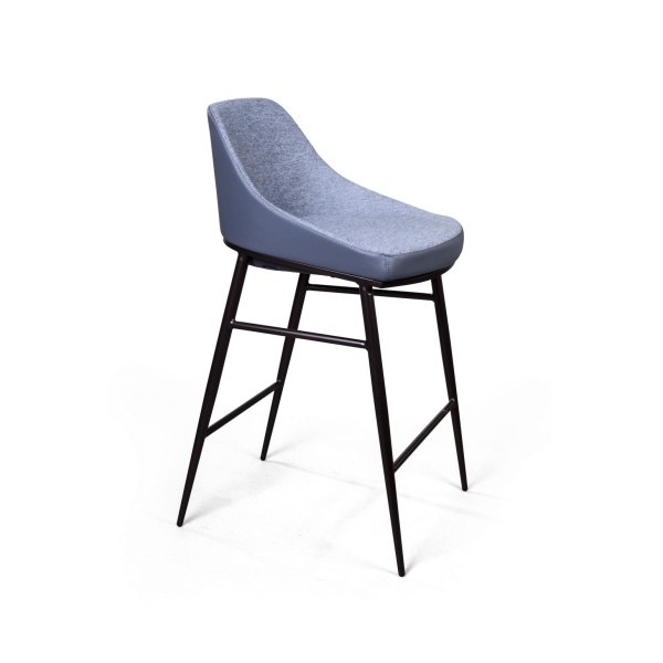 Стул полубарный Vincent, велюр комби серый от интернет-магазина IDODOM.RU