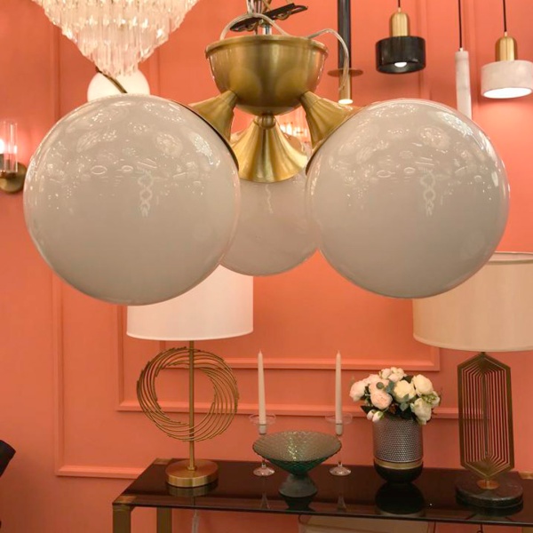 Потолочный светильник Cloyd TAOS-B FM3 / выс. 25 см - латунь (арт.10859) от интернет-магазина IDODOM.RU