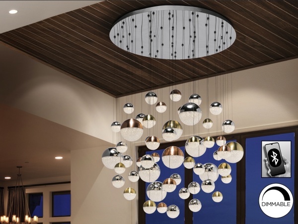 Подвесной светильник Sphere Ø140 55L BLUETOOTH цветной от интернет-магазина IDODOM.RU