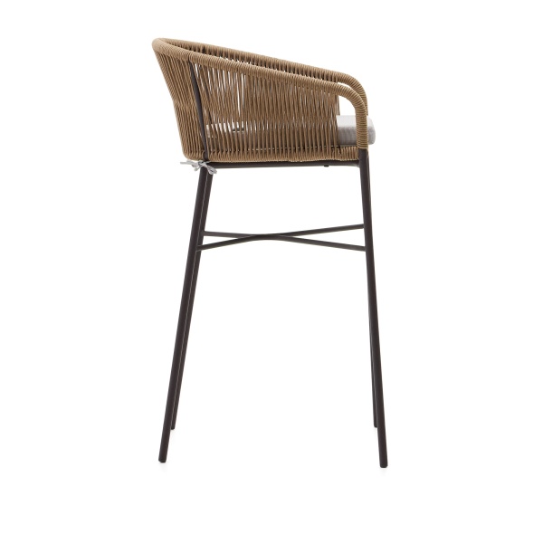 Веревочный барный стул Yanet бежевый 80 см от интернет-магазина IDODOM.RU