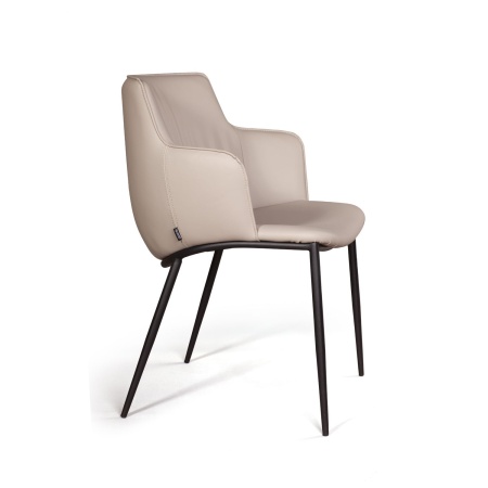 Стул с подлокотниками Sofia, экокожа soft-touch, серый от интернет-магазина IDODOM.RU