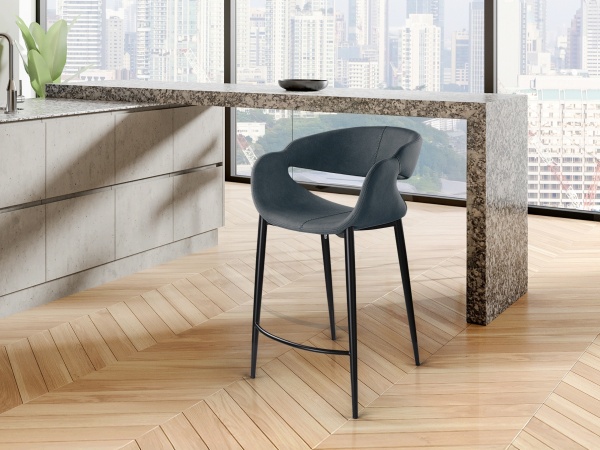 Giro II Полубарный стул темно-синий от интернет-магазина IDODOM.RU